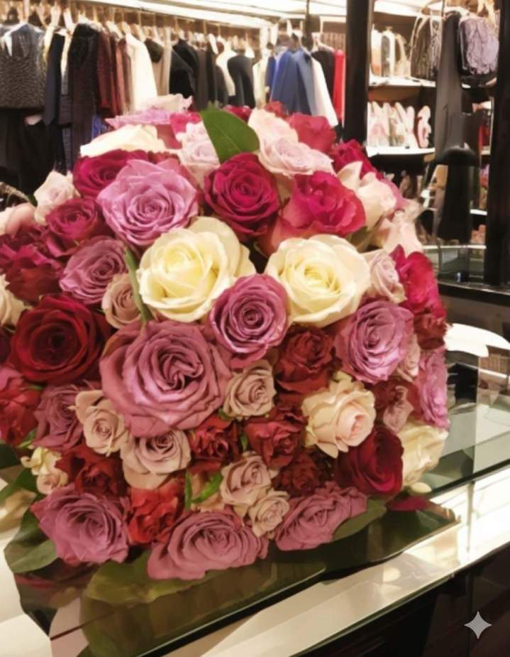 Bouquet chic de roses Paris