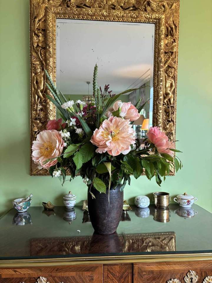 Bouquet de pivoines corail Paris